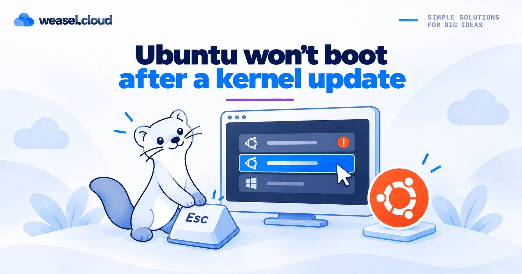 Cover: Ubuntu won't boot after a kernel update