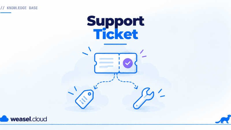 WeaselCloud support ticket - article cover