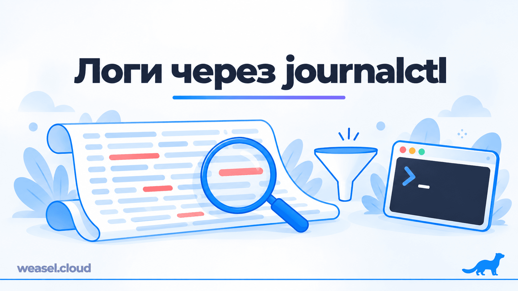 Обложка статьи: как читать логи через journalctl