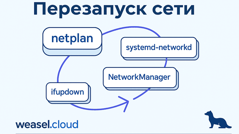 Схема: netplan разветвляется на systemd-networkd, NetworkManager и ifupdown