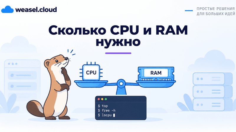 Обложка статьи: сколько CPU и RAM нужно серверу
