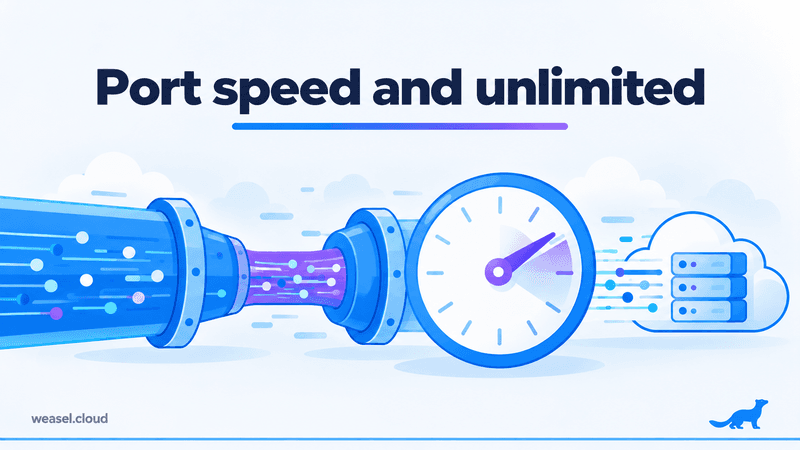 Article cover: what Mbps and unlimited traffic mean on a VPS
