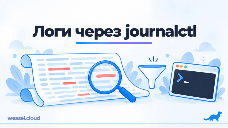 Обложка статьи: как читать логи через journalctl